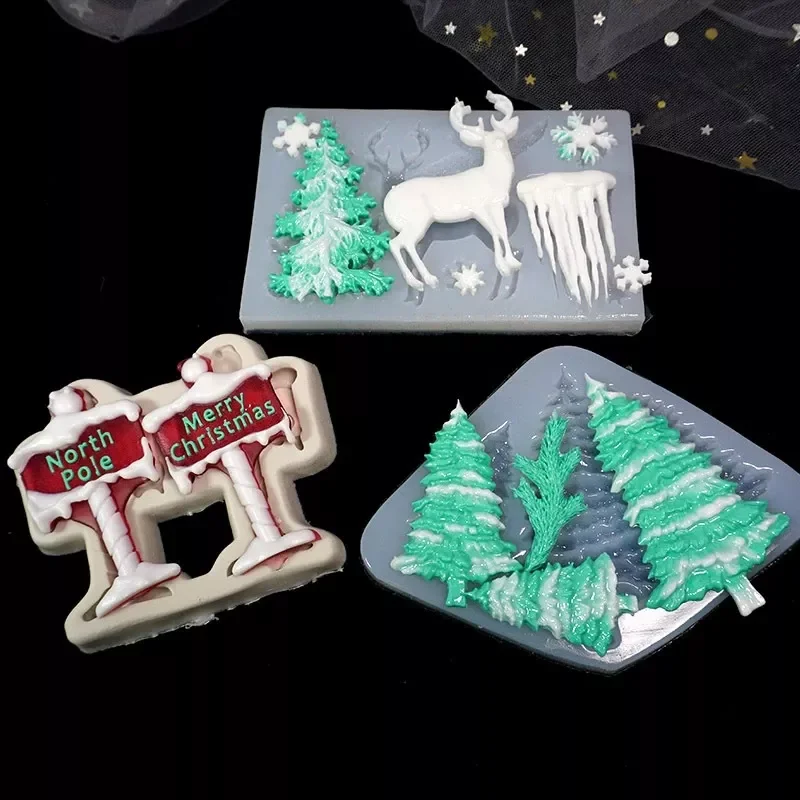 

NEW2022 Christmas Snowflake Elk Crystal Epoxy Silicone Mold for Uv Epoxy Resin Moulds Key Chain Pendant Craft Tools Jewelry Supp