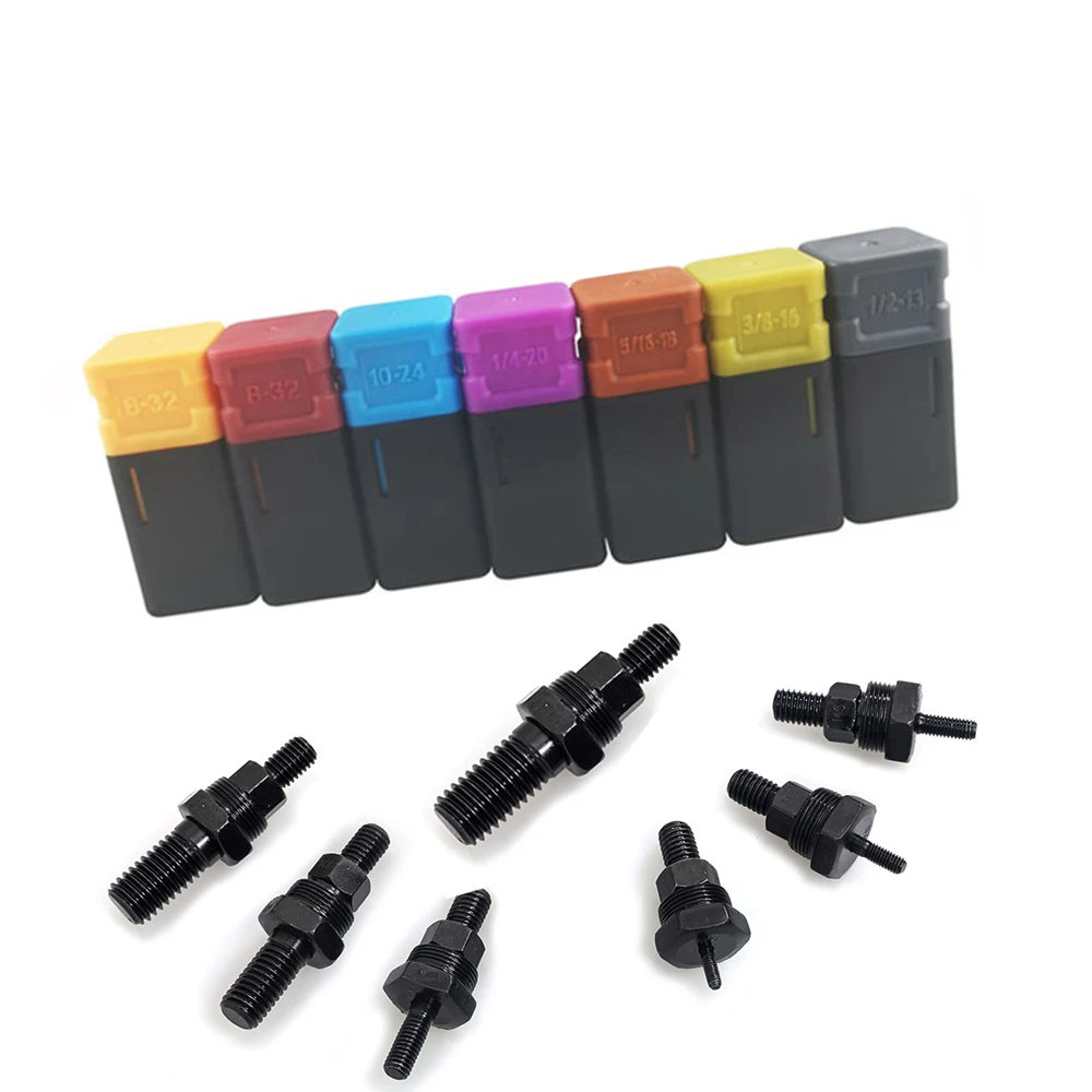 

ALLSOME 7pc Riveter Gun Part Threaded Mandrel Replacement For Hand Nut Rivet SAE