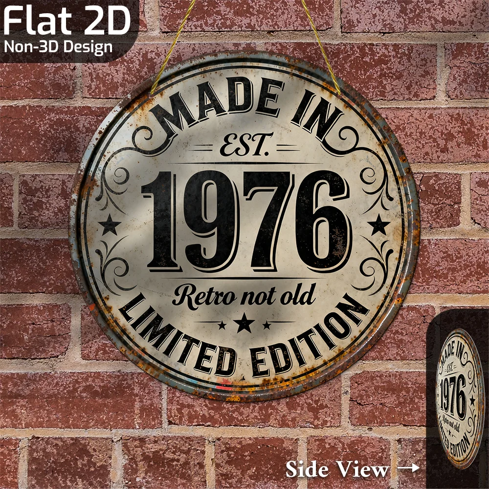 

Винтажная Алюминиевая Настенная Табличка 2D, Плоская, В Ретро-стиле, «Ретро, Не Антиквариат», Лимитированная Серия, 8x8 Дюймов