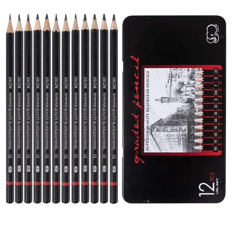 Set Drawing Sketch Pencils Art For Drawing Graphite Pencils(8b - 2h) For Beginners Pro Artists
