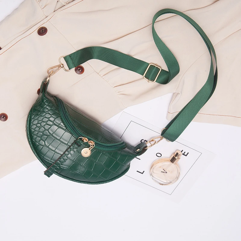 

PU Leather Trend Women's Bag 2023 New Fashion Chest Bag Crocodile Pattern Zipper Women's Shoulder Messenger Bag Luxury Handbags