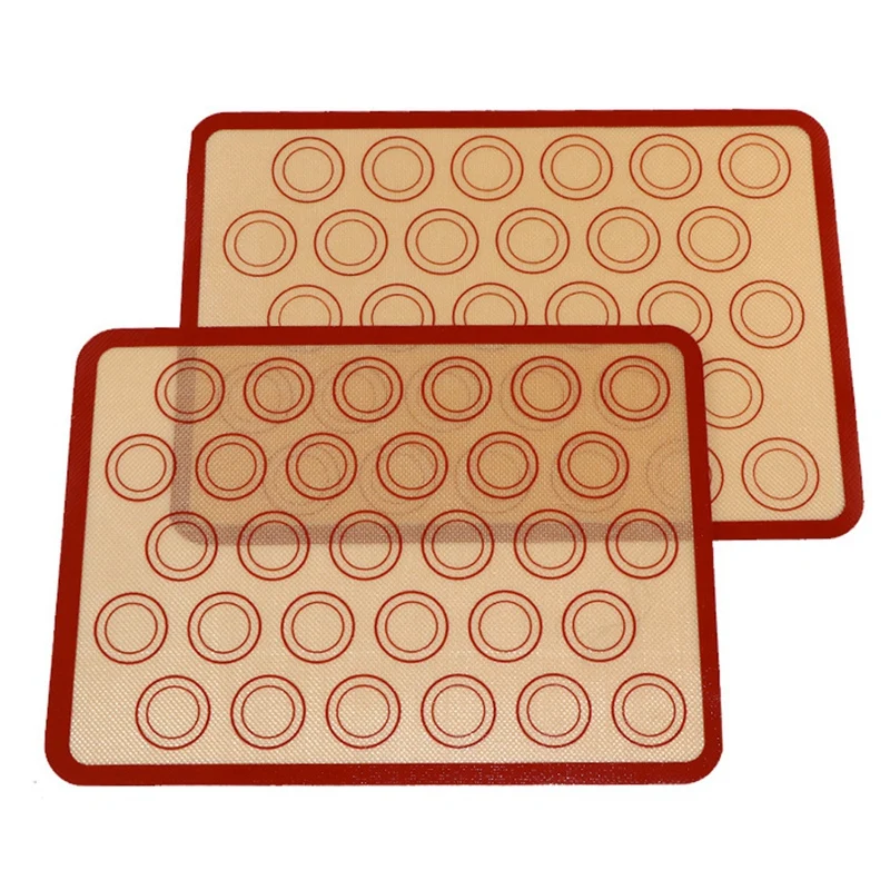 

2PCS Silicone Macaron Baking Mat Non Stick Silicon Liner Bake Pans And Rolling For Macaroon Pastry Cookie Cake Making