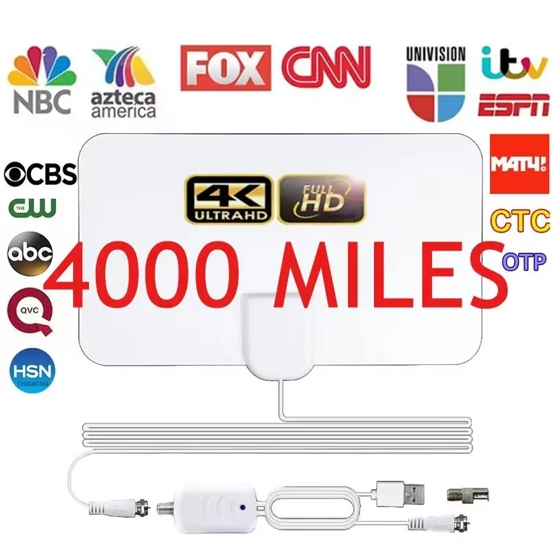 8K 4K ТВ-антенна для глобального цифрового 1080P DVB-T2 усилитель HD RV наружная автомобильная антенна в помещении умная бесплатная канал ЕС вилка.