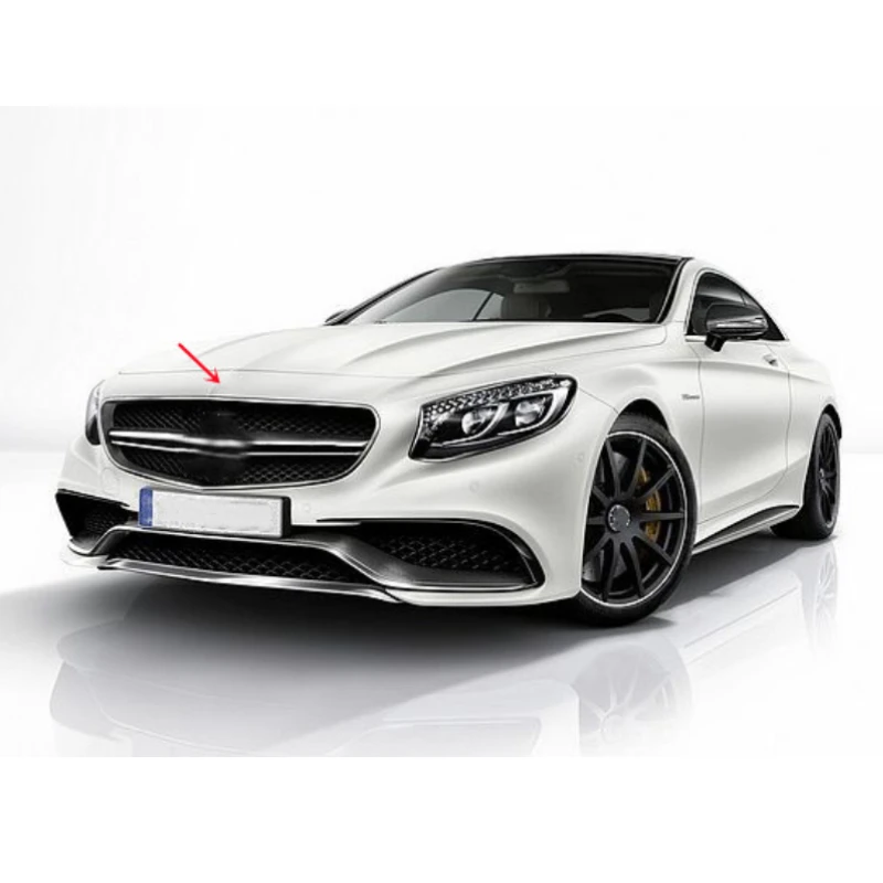 55mm ABS Car Hood Emblem for Mercedes Benz W124 W205 W211 W203 W204 W168 W176 CLA CLK CLS ML Auto Front Bonnet Badge Accessories |
