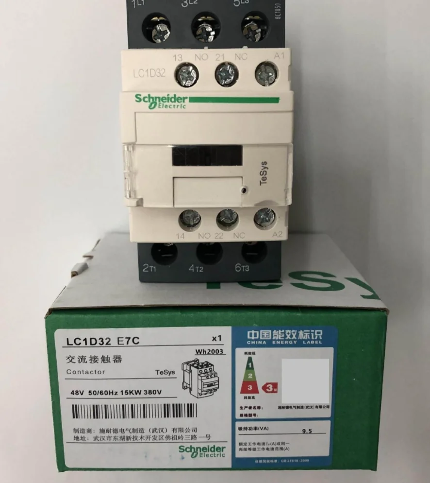 

Schneider Ac contactor LC1D32E7C 32A AC48V New #F0