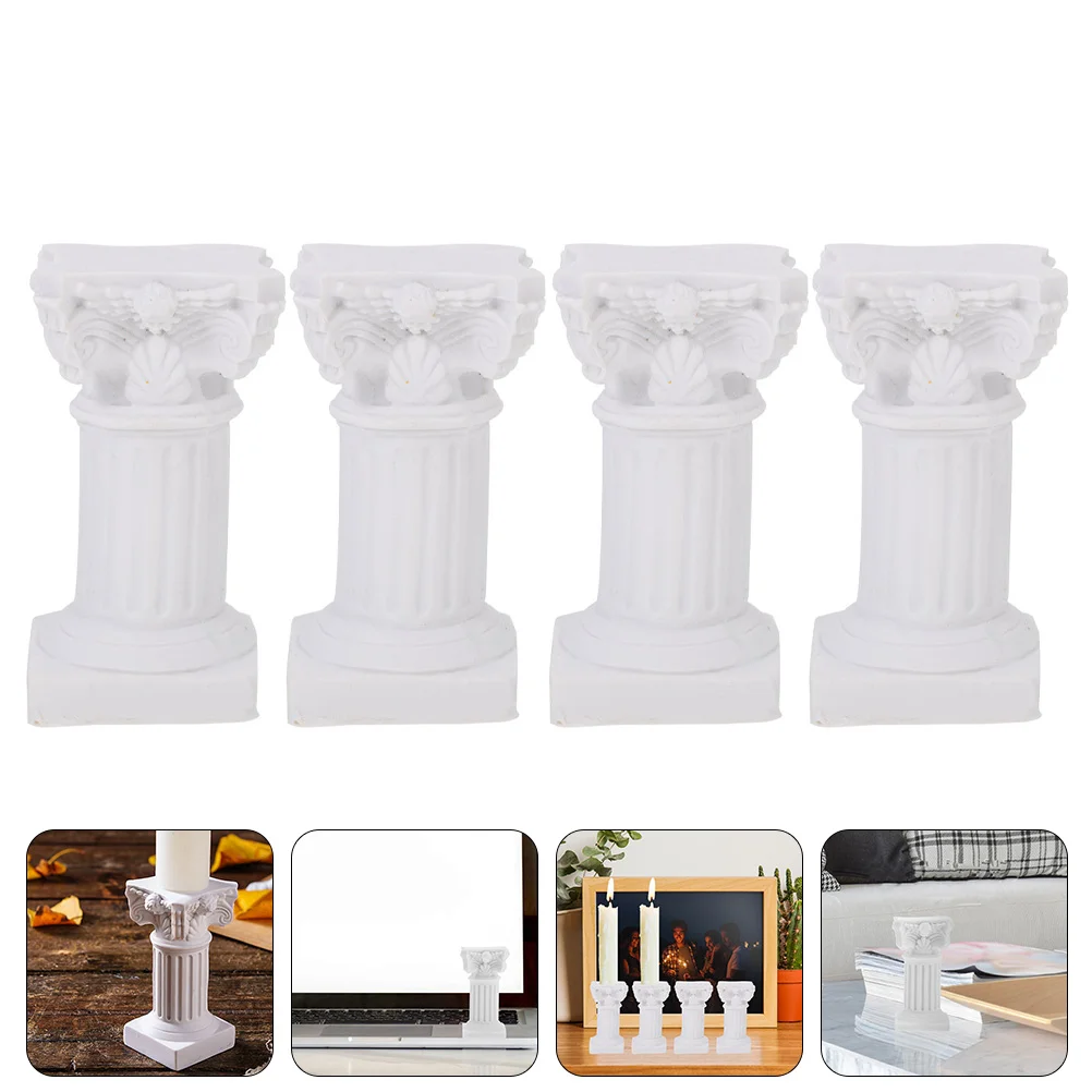 

Column Roman Pillar Holders Holder Candleholder Candlestick Retro Homestand Statues Festival Mini Candleholders Decorative