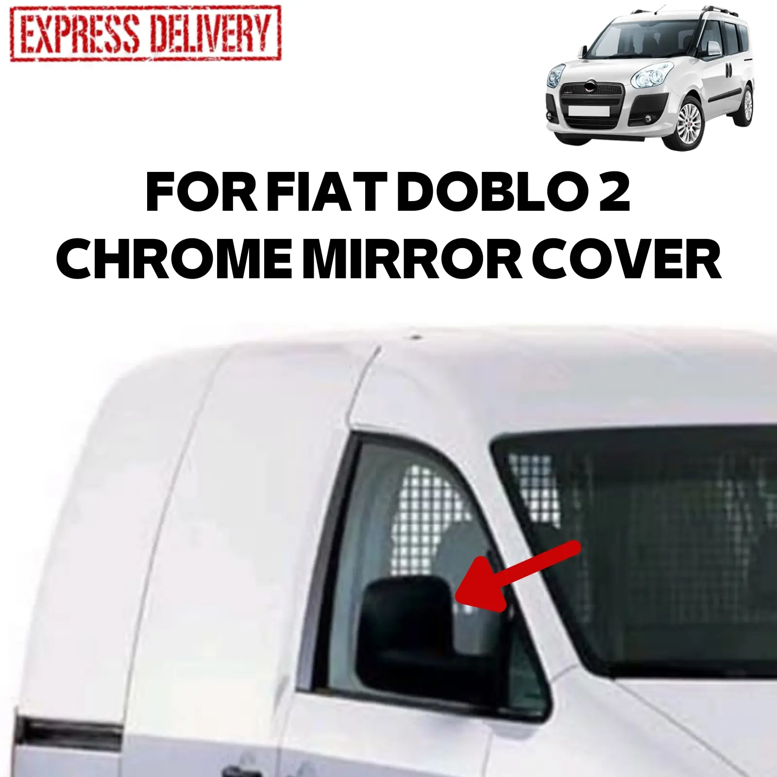 

Для FIAT DOBLO 2 2010-2021 2 шт. черный АБС хромированный боковой зеркальный чехол яркая дверь автомобиля Модифицированная брендовая модель новая сез...