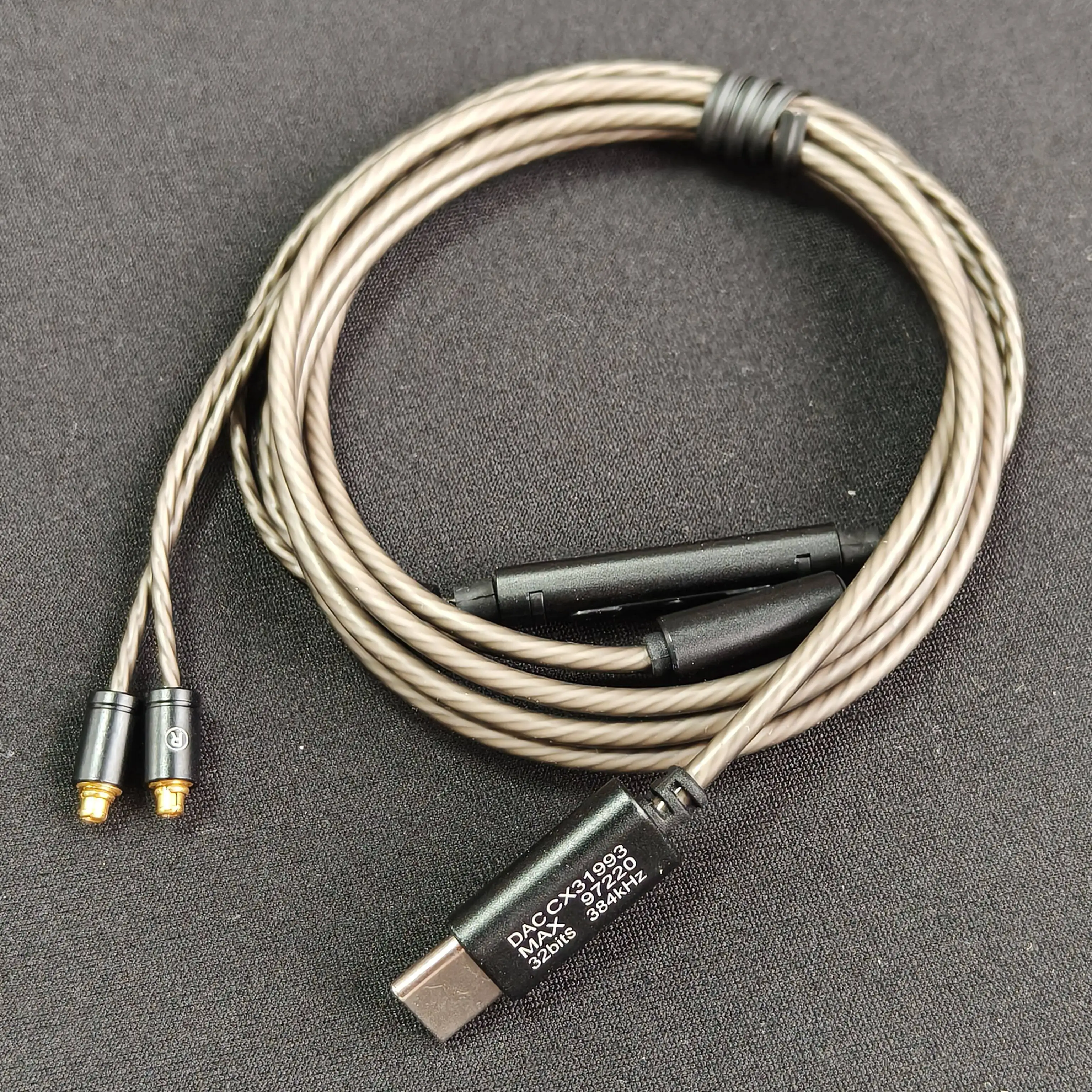 Двухчиповый декодирующий кабель CX31993 Type-C с серебряным покрытием для наушников, разъем MMCX, 3-кнопочное управление на кабеле. (art.: 3920daa4e8b8e) - 3920daa4e8b8e
