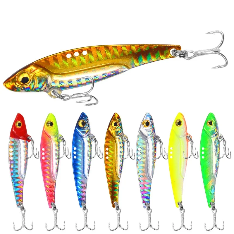 

7/13/16/20g 3D Blue Yellow Pink Eyes Metal Vib Blade Lure Sinking Vibration Baits Artificial Vibe for Bass Pike Perch Fishing