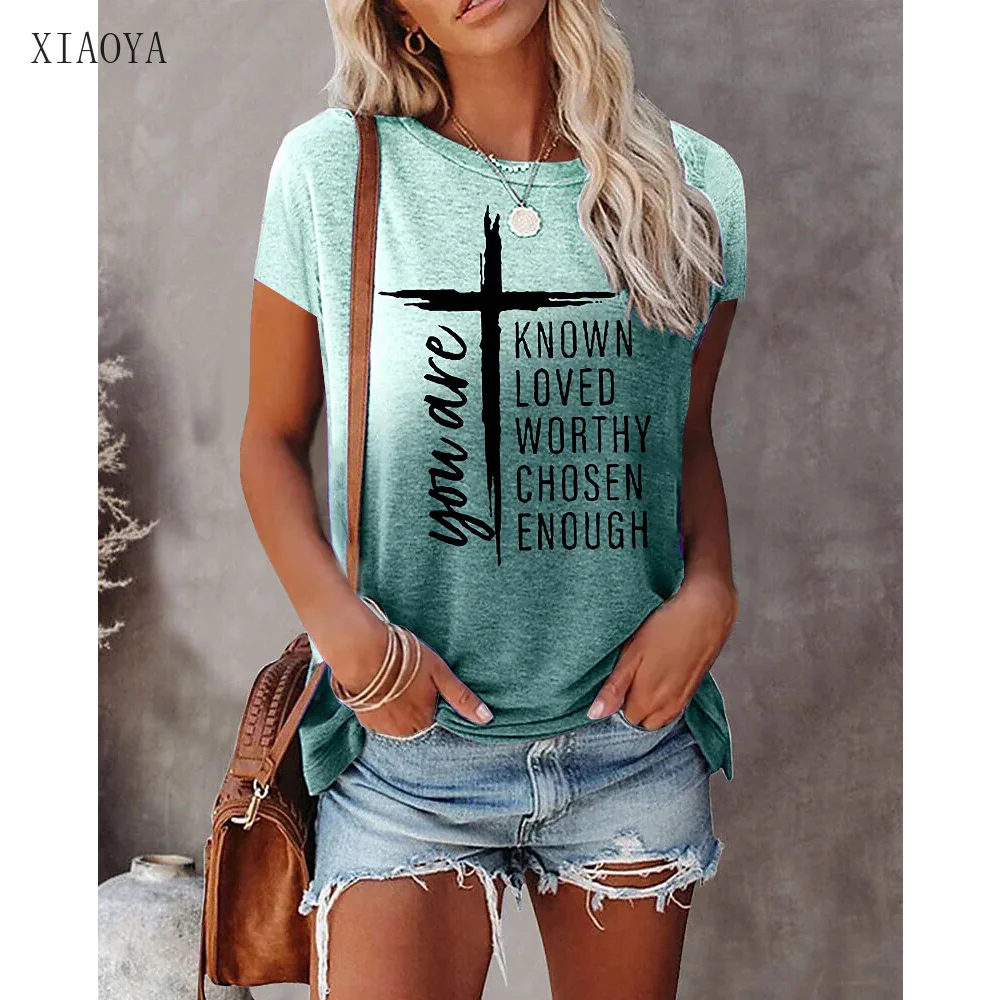 

Женская футболка с круглым вырезом, Повседневная футболка с коротким рукавом и принтом, лето 2023