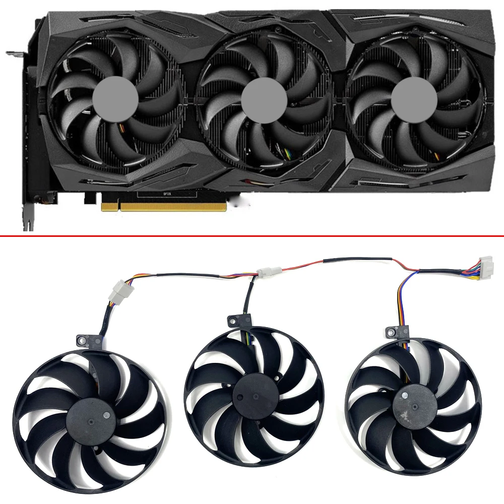 Кулер ROG Strix RX 5600 XT 5700 5700XT RX5700, FDC10U12S9-C, 87 мм, 7-контактный, охлаждающий вентилятор для ASUS, 3 шт.