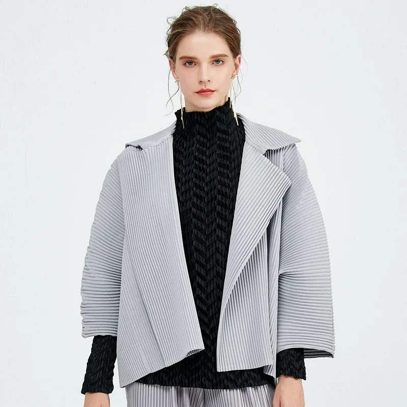 Spring new lapel dolman sleeve loose coat short thickened slim fit ladies jacket coat women