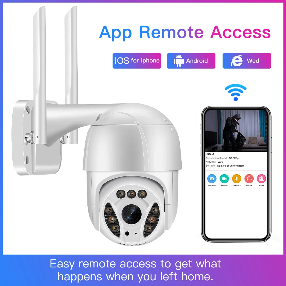 

5MP Wireless Wifi IP Camera Smart Home Night Vision Security Baby Pet Monitor Outdoor Waterproof Human Detect Surveillance Cam