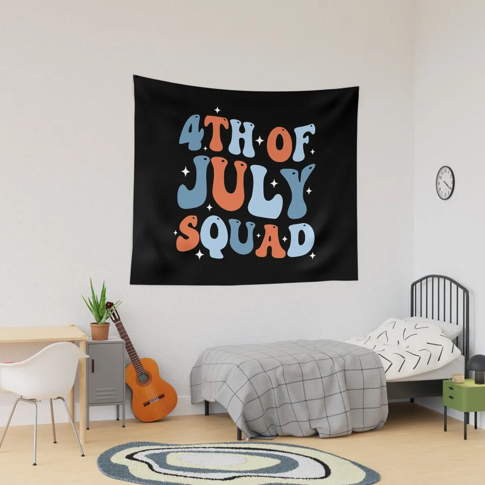 

Groovy 4th Of July Squad Funny Fourth Party 2023 Tapestry