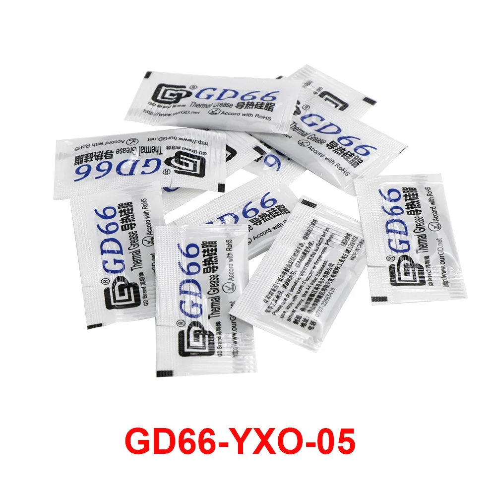 

10PCS GD66 Thermal Conductive Grease Paste Silicone Plaster For LED Chip Light Heatsink Compound Grams CPU Heat Sink