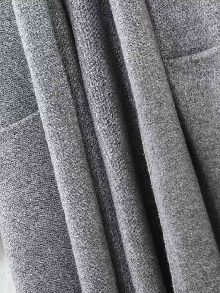 Zbza Женский Вязаный Кардиган Пальто Средней Длины Круглый Вырез Длинный Рукав