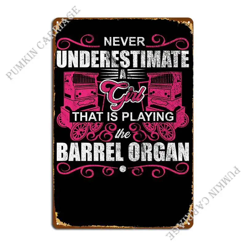 

Barrel Organ Musician Metal Plaque Poster Rusty Cave Home Cinema Tin Sign Poster