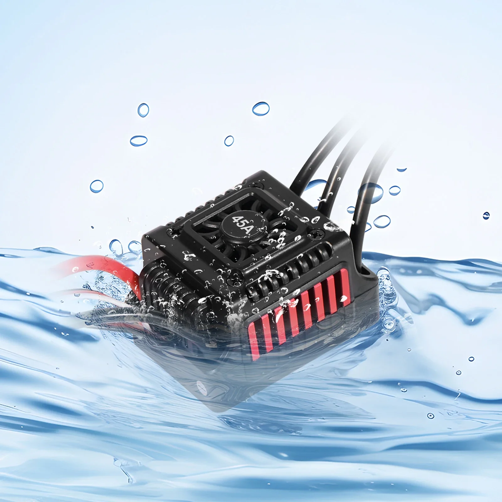 Фото NEEBRC 45A 60A Бесщеточный ESC, водонепроницаемый, пылезащищенный, T/XT60 2-3S для радиоуправляемых машин 1/10, краулеров, монстров, багги, внедорожных и шоссейных моделей Wltoys WPL №3