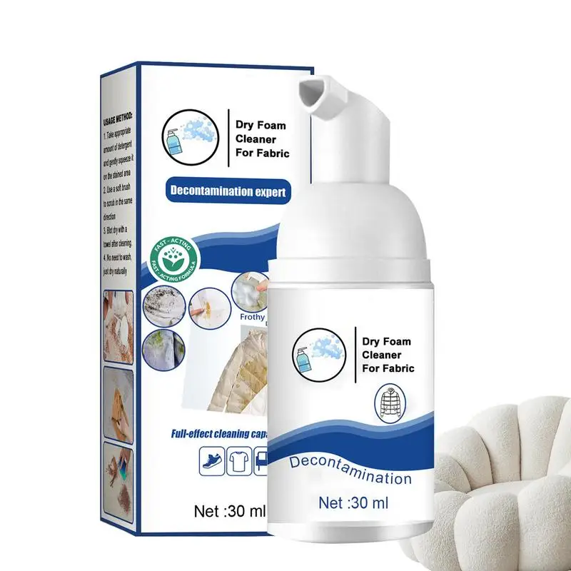 

Средство для удаления пятен на белье, без полоскания, сухая пенка для чистки ткани, 30 мл, средство для удаления масляных пятен с одежды, многоцелевое средство для удаления пятен