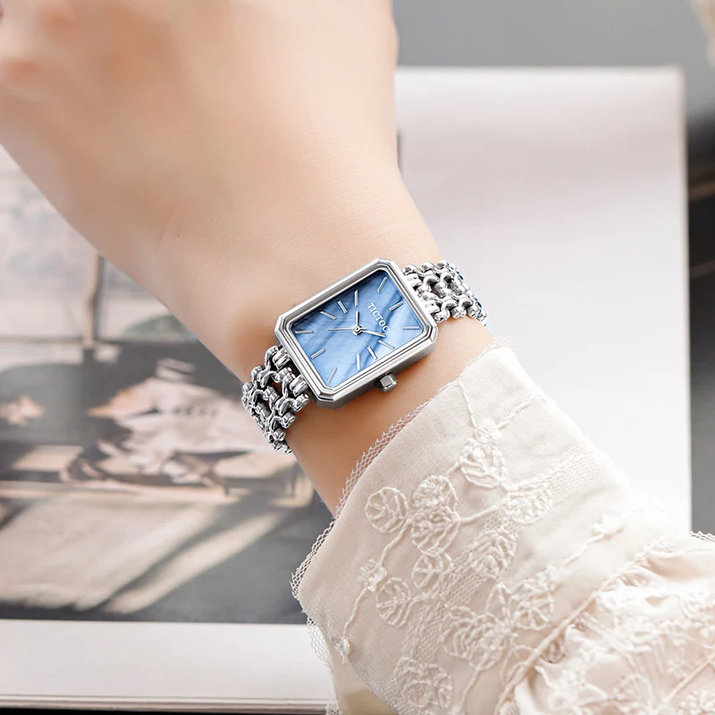 Enlarge Light luxury Waterproof Women's Watch Fashion Minimalism Square Stainless Steel Band Quartz Wristwatch Beautiful Female Clock