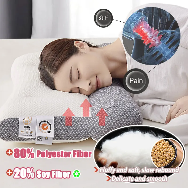

Neck Pillow Orthopedic Cotton Long Pillow 40x60cm Slow Rebound Soft Slepping Pillows Travesseiro Cervical Pillow
