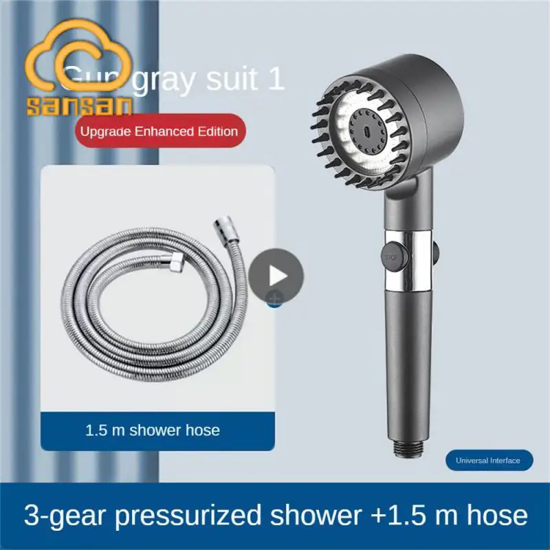

Sturdy And Durable Bathroom Shower Filter Shower Head Equipped With Filter Element Three Speed Adjustment Equipped With Switch