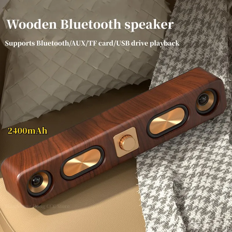 

Wireless Speaker Portable Subwoofer Desktop Stereo Computer Bluetooth Speaker Support FM/AUX/TF Card/USB Drive Playback