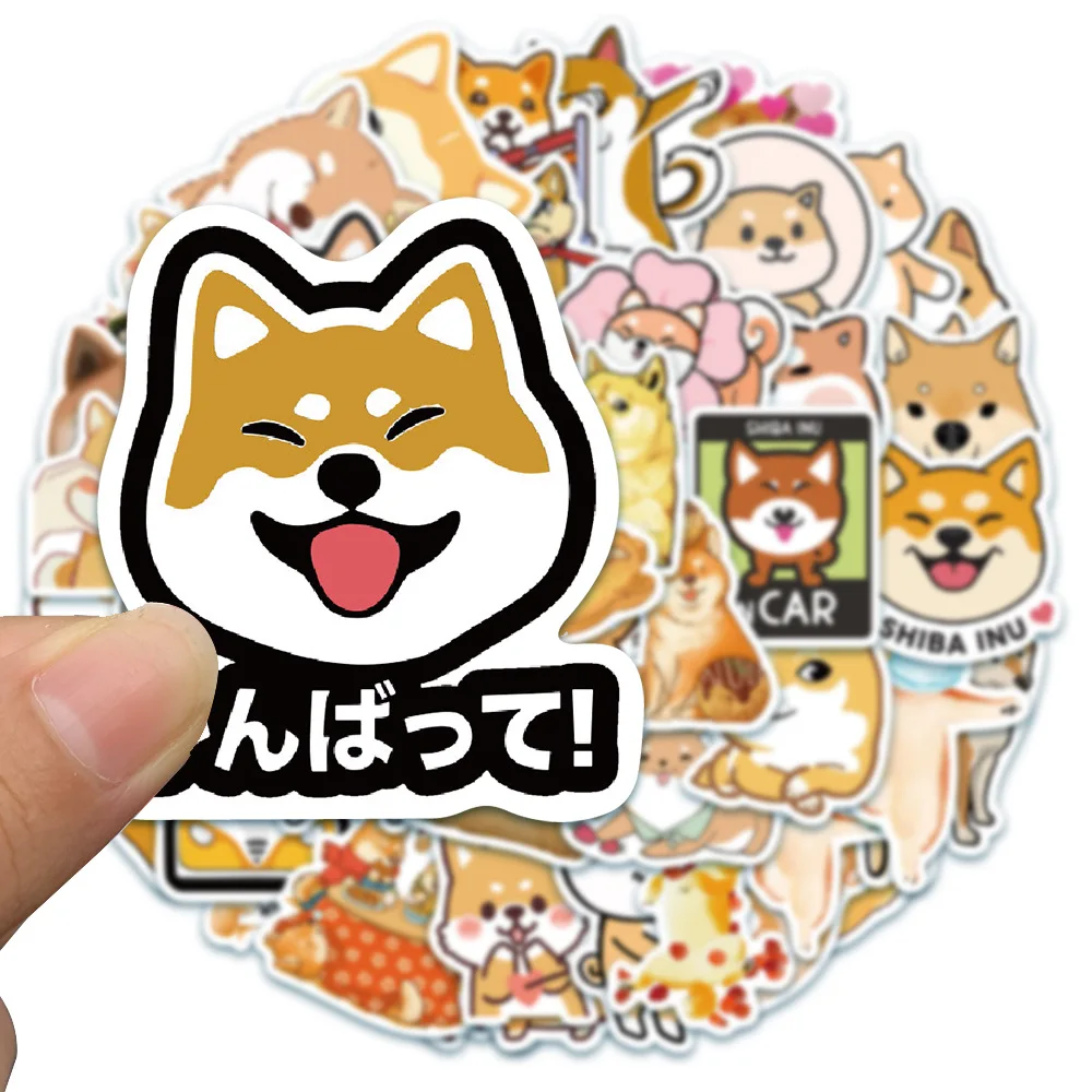 

10/30/50 PCS Stickers Pegatinas Papeleria Aesthetic Cartoon Dogs Shiba Inu Water Bottle Guitar Bike Notebook Patins Moto
