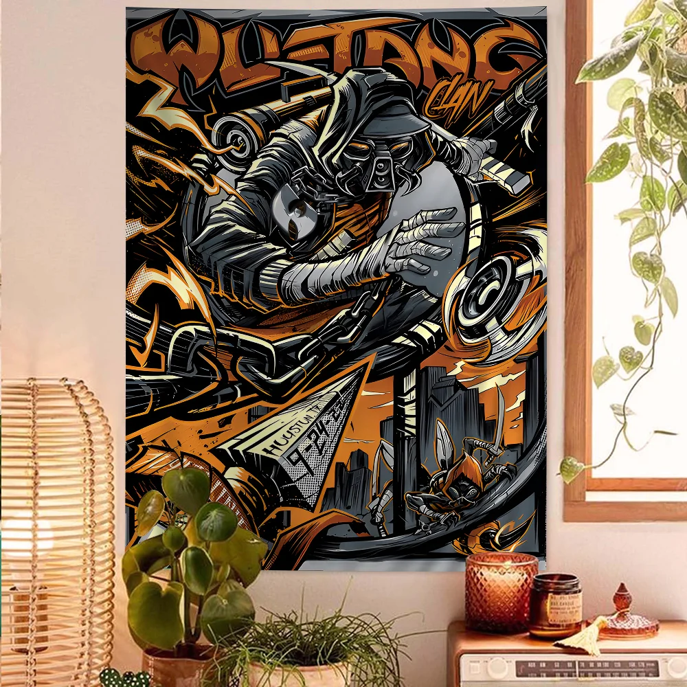 Wu-T-Tangs Clan аниме гобелен для гостиной дома и общежития Декор