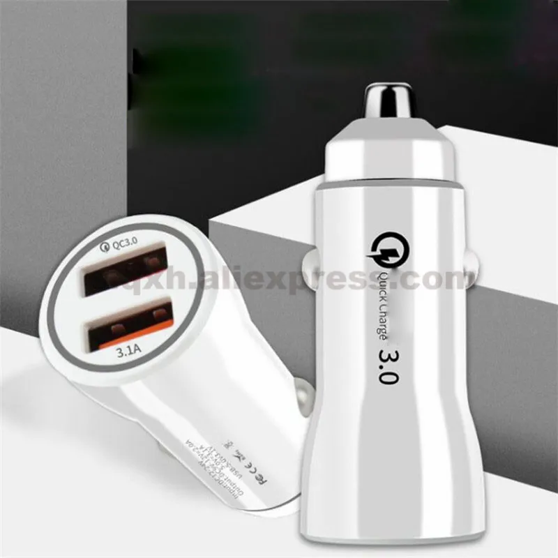 

Автомобильное зарядное устройство с двумя USB-портами, 12 Вт, 100 А + qc