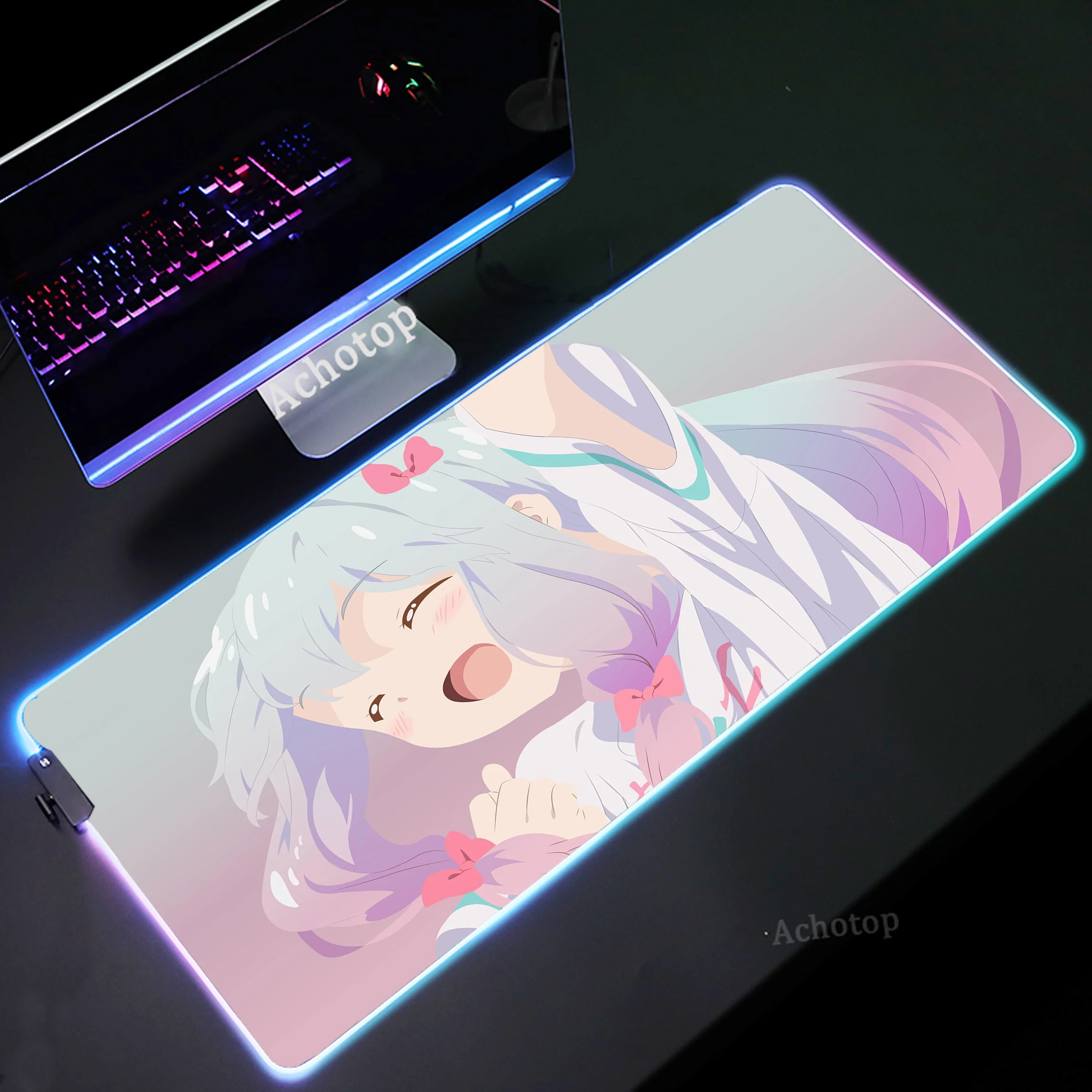 

Izumi RGB Mouse Pad 900x400 Gaming Keyboard Mousemat Large Gamer Mousepad Locking Edge Rubber Deskmat LED Backlight Mouse Mat