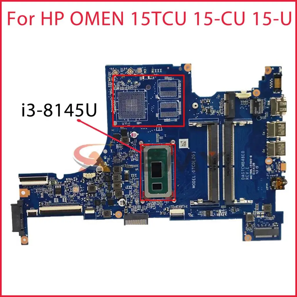 

For HP OMEN 15TCU 15-CU 15-U Laptop Motherboard DAG7CMB48E0 L36253-601 SRFFZ i3-8145U CPU 100% test