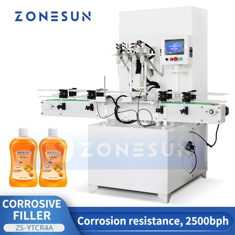 ZONESUN Автоматическая машина для наполнения коррозией каустическая жидкость