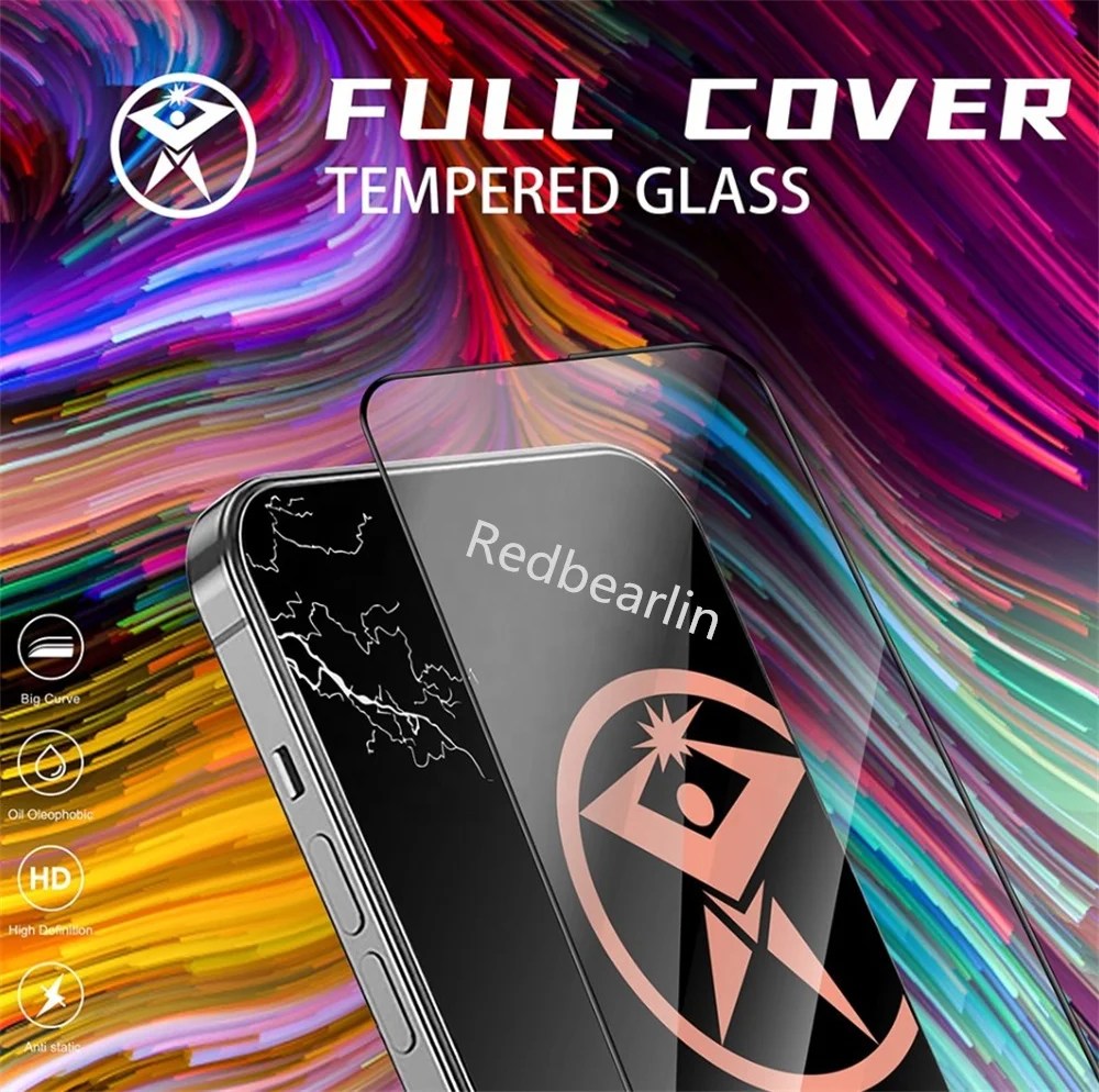 10/20Pcs Full Cover ESD Anti-Static Screen Protector Tempered Glass Film For iPhone 14 Plus 13 Pro Max 12 Mini 11 XS X XR SE