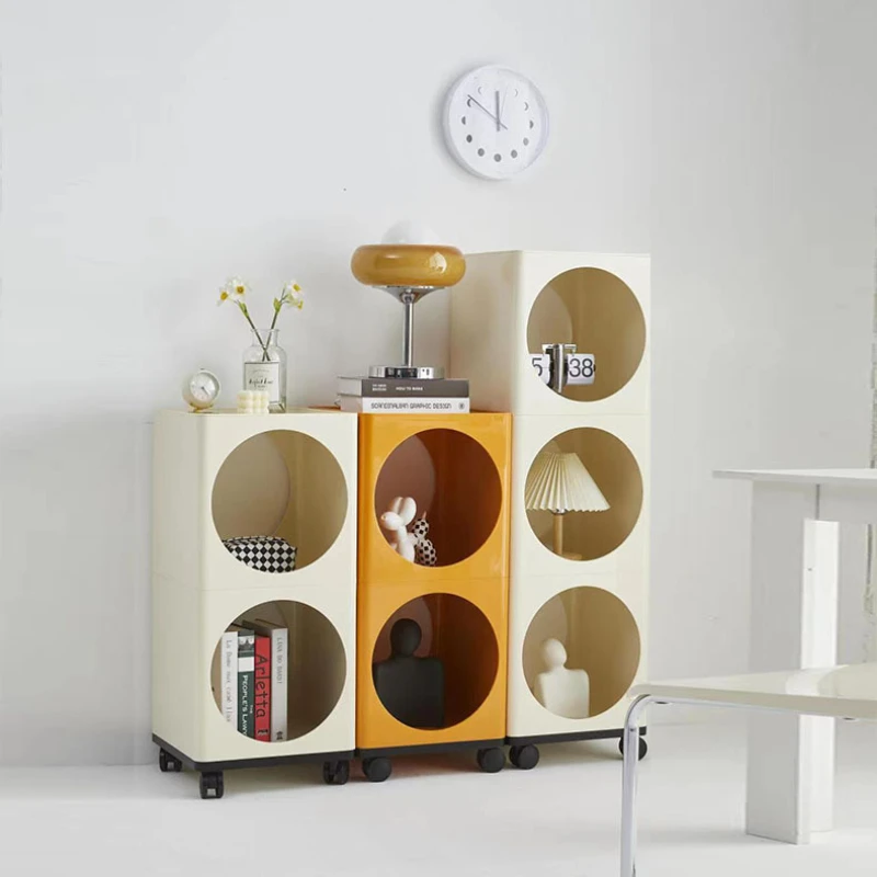 

Simple Storage Shelves, Bookshelves, Multi-storey Bedroom Bedside Table Storage, Wheels, Movable Sofa Side Table