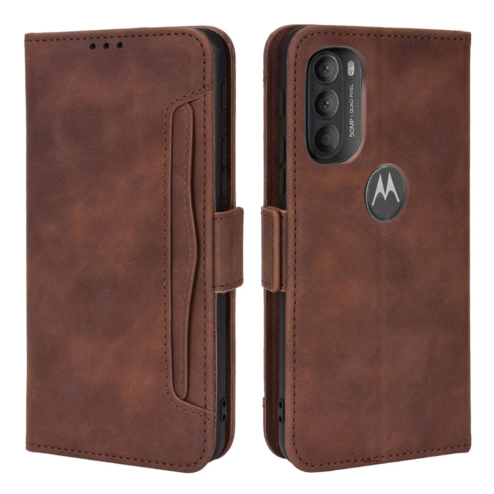 For Motorola G62 G71 82 5G Flip Case Leather Slot Removable Cover Motorola Moto G52J Case G200 G41 G22 52 G 31 G42 71 S E32 Capa