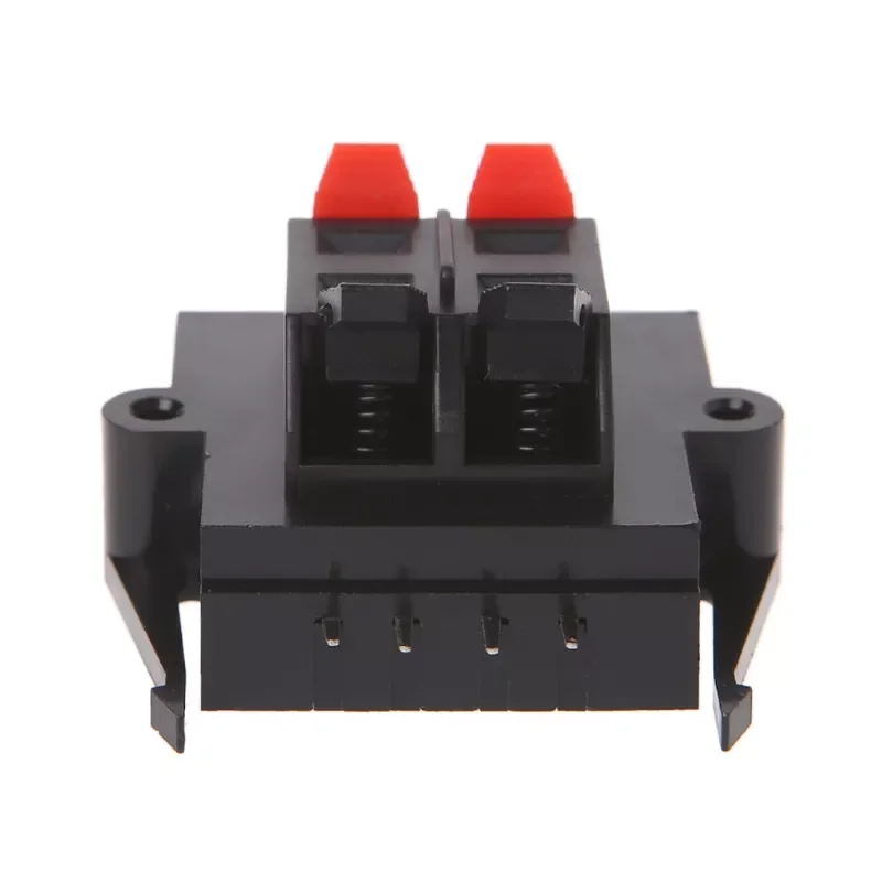 

4 Way 2 Row Push Release Connector Strip Block Plate Stereo Speaker Terminal