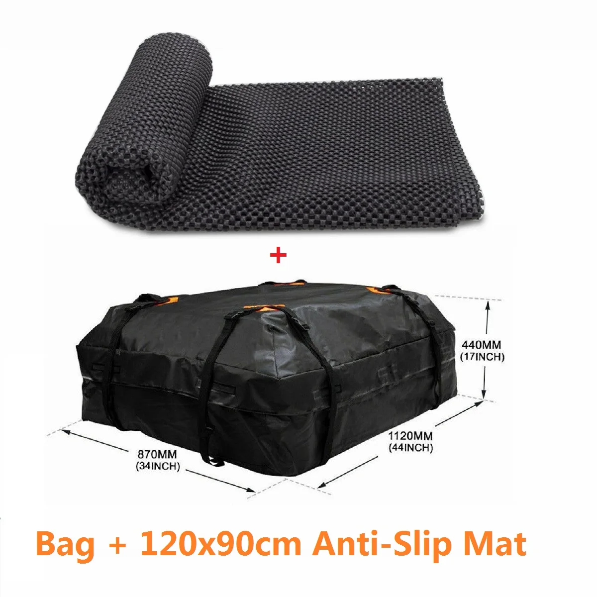 

600D/420D 120x90x44cm Large Waterproof Car Cargo Roof Bag Rooftop Luggage Carrier Black Storage Cube Bag Travel SUV Van For Cars