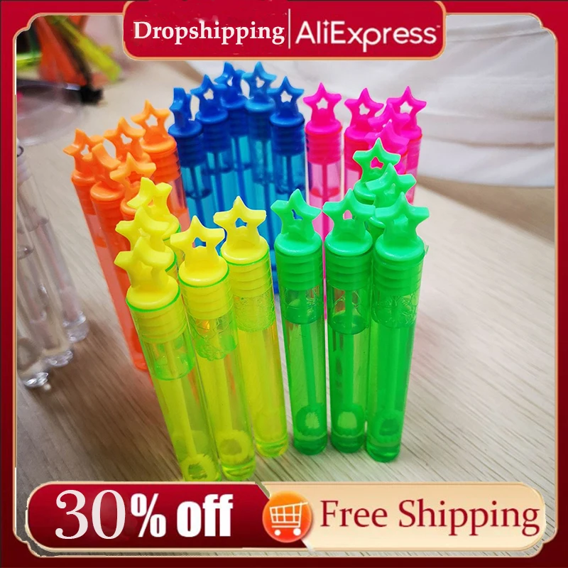 

100pcs Love Heart Empty Wedding Soap Bubble Bottles Toys Wand Tube Bubble Maker Environmental Protection and Durability#38