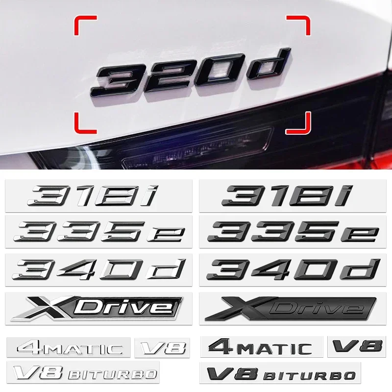316i 318i 320i 335d 340d 320e 323e 325e ABS эмблема багажника буквы значки логотип автомобиля для BMW