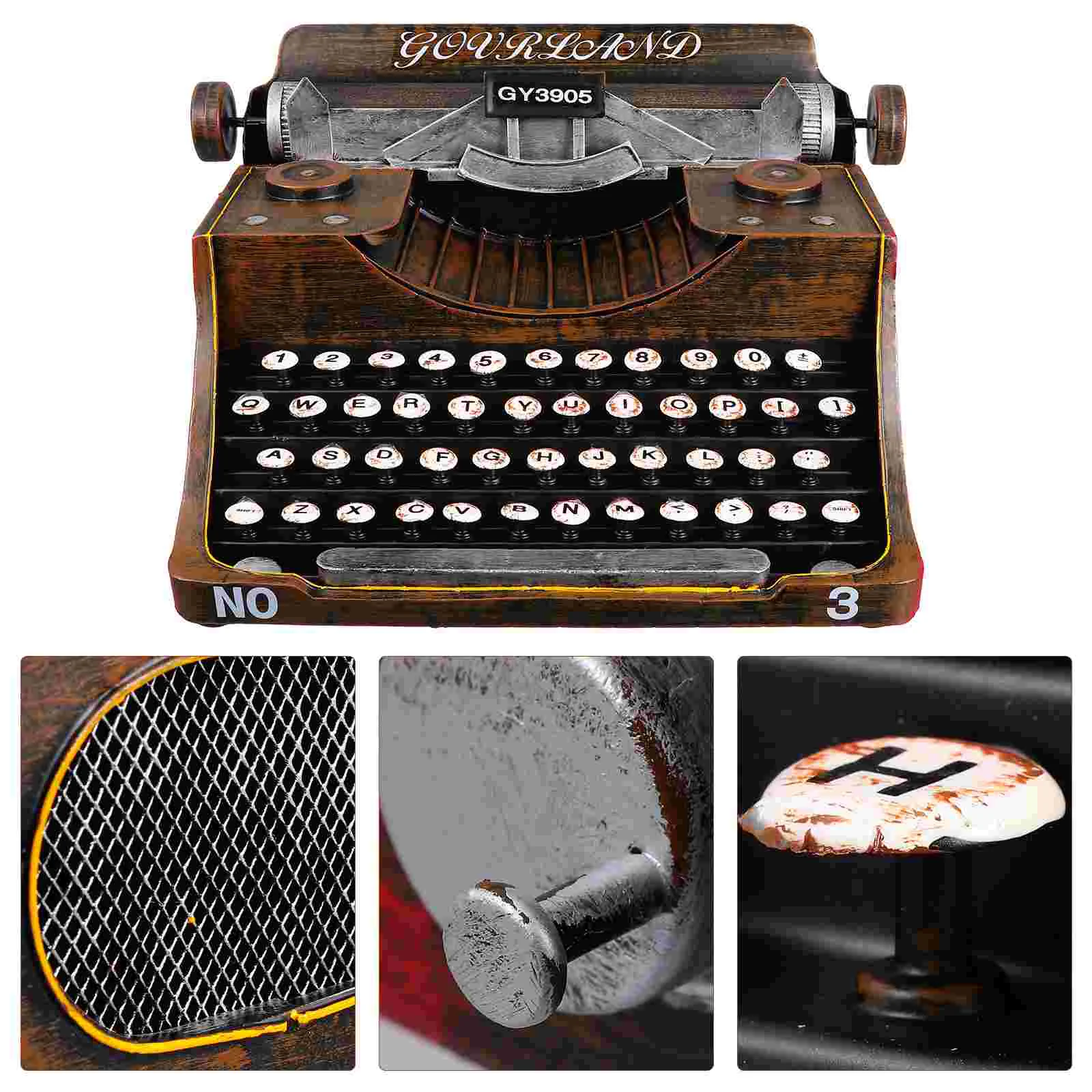 

1Pc Vintage Typewriter Iron Art Typewriter Manual Typewriter Photo Prop