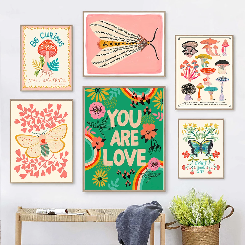 Мотивирующая цитата в стиле бохо Настенная картина для детской комнаты с