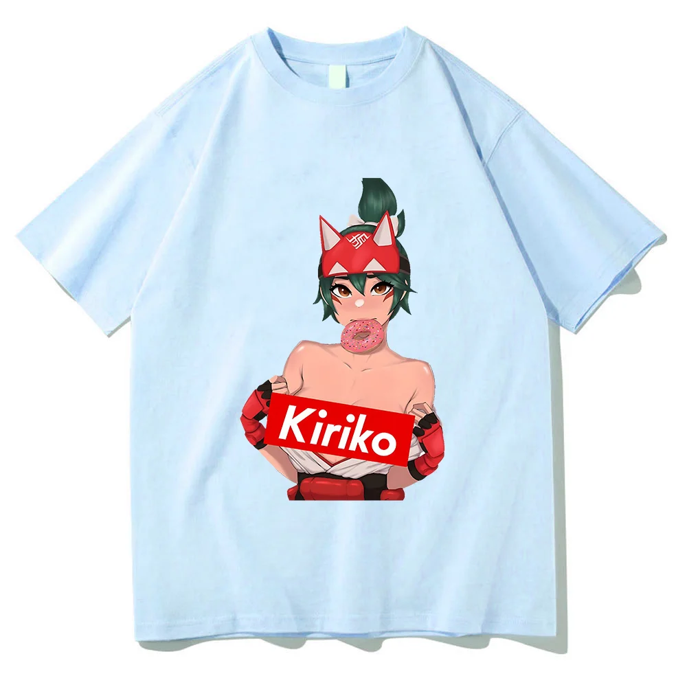 

Kiriko Game Overwatch 2 T-shirts WOMEN 100% Cotton Aesthetic T Shirts Doughnut Tshirts Sense of Design Kawaii/Cute Korean Style