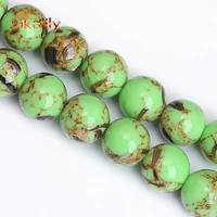 4 6 8 10 12mm green shell howlite turquoises beads natural stone round beads for jewelry diy making charms bracelet handmade 15