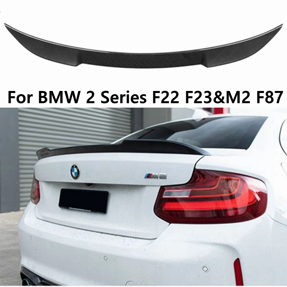 

Для BMW 2 серии F22 F23 & M2 F87 CS Стиль углеродное волокно задний спойлер крыло багажника 2014-2020 FRP кованый УГЛЕРОДНЫЙ