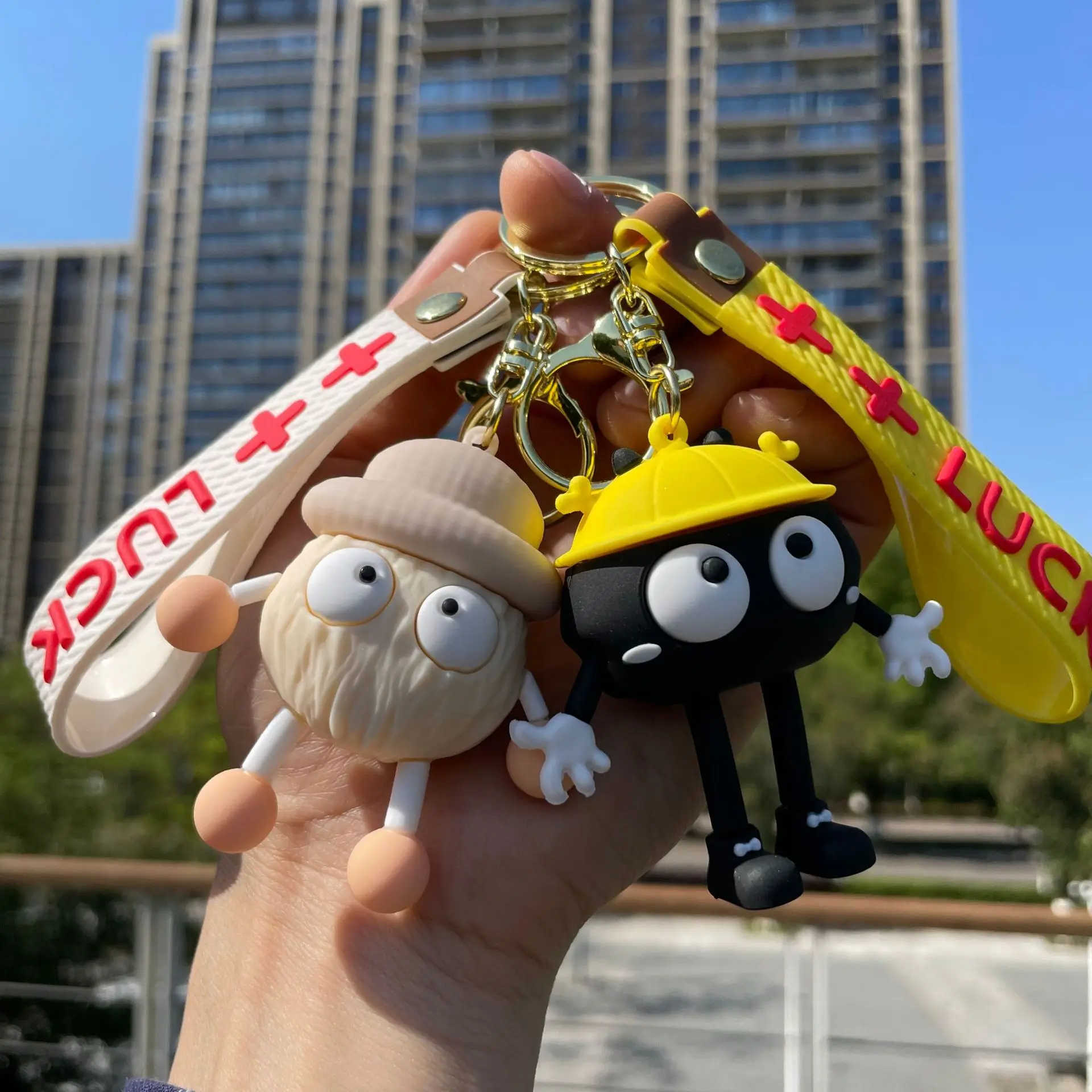 

Аниме Черный угольной эльф брелок для волос шарик Подвеска сумка украшение для женщин