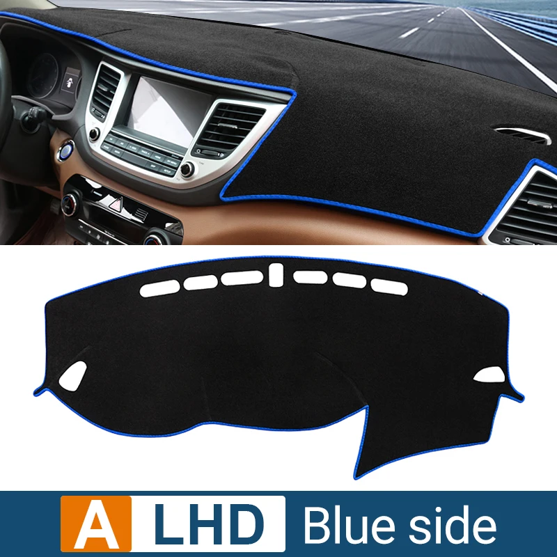

Для Hyundai Tucson TL 2015 2016 2017 2018, чехол для приборной панели автомобиля, коврик с защитой от УФ-лучей, нескользящий коврик, защитные ковры для инструментов, аксессуары