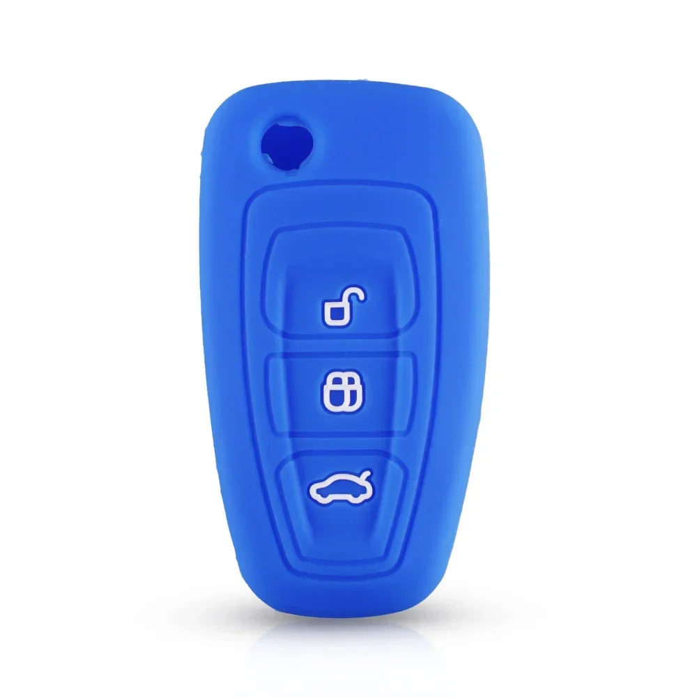 

KEYYOU 3-кнопочный силиконовый автомобильный пульт дистанционного управления, чехол для Ford Ranger C-Max S-Max Focus Galaxy Mondeo Transit Tourneo Custom