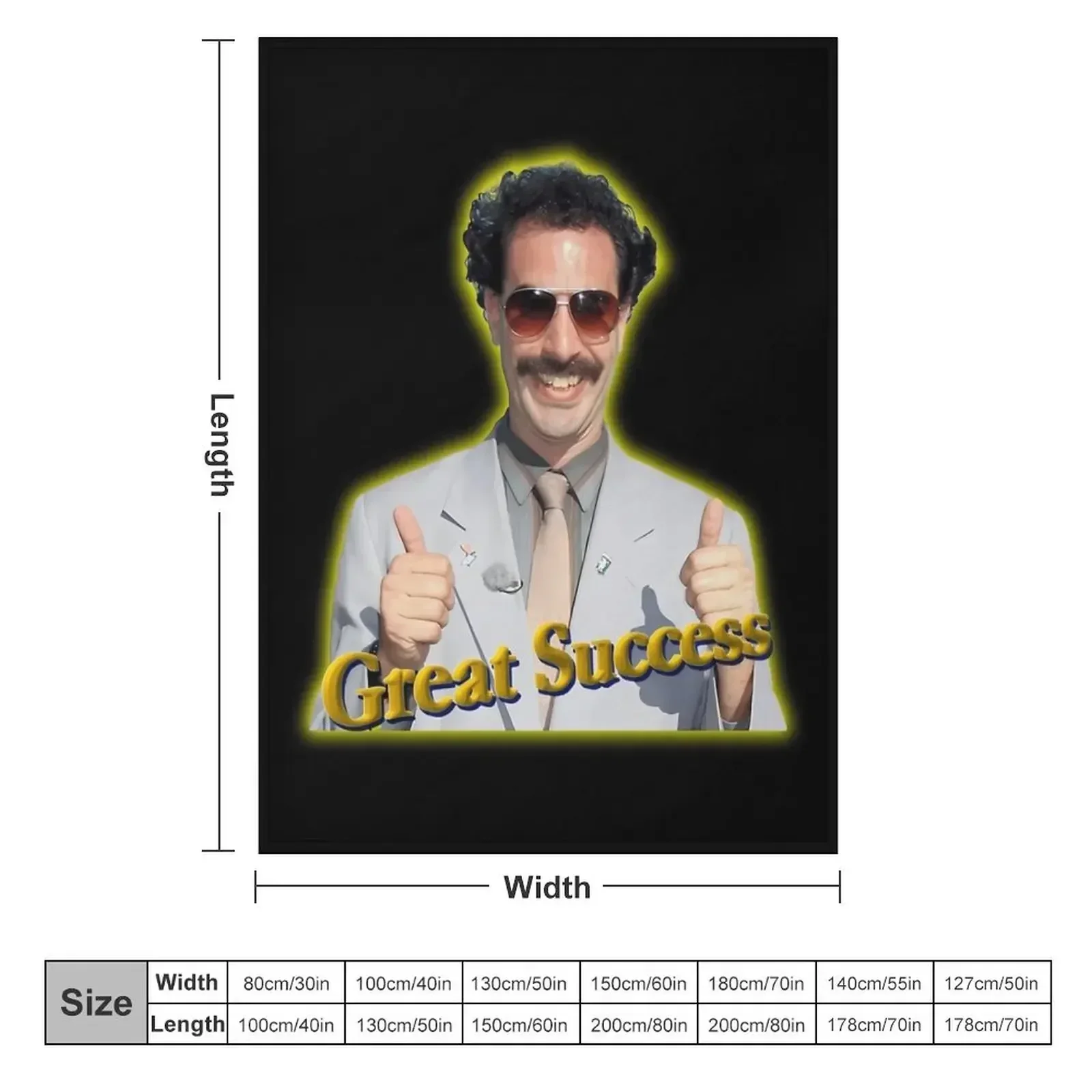 Наклейка Борат Великий успех Декоративное одеяло с начинками Большие одеяла