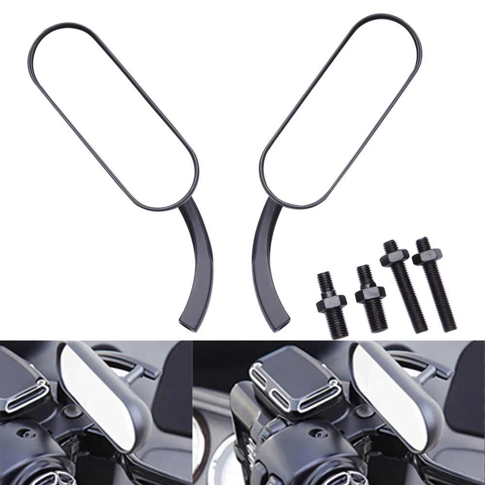 

1 Pair 8MM 10MM For Harley Davidson Road King Electra Glide Touring Motorcycle Rearview Rear View Mirror Motorbike Accessories